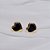 Brinco pressão coração esmaltado preto ouro semijoia 6890805 - Imagem 3