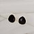 Brinco pressão orgânico esmaltado preto ouro semijoia 6890905 - Imagem 3
