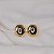 Brinco pressão oval liso ouro semijoia 6890605 - Imagem 1