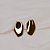 Brinco pressão orgânico liso ouro semijoia 6861905 - Imagem 1