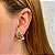 Brinco pressão triangular liso ouro semijoia 5906305 - Imagem 2