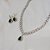 Colar e brinco gota zircônia esmeralda ródio semijoia LY-29022 - Imagem 1