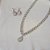 Colar e brinco gota zircônia ródio semijoia LY-29022 - Imagem 1