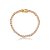Pulseira riviera cristais rosa ouro semijoia QC-80030 - Imagem 1
