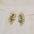 Conjunto brinco e anel folhas zircônia verde ouro semijoia TZ-240621 - Imagem 8