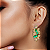 Conjunto brinco e anel folhas zircônia verde ouro semijoia TZ-240621 - Imagem 6
