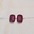 Brinco pressão retangular zircônia pink ouro semijoia E250310 - Imagem 1
