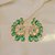Brinco flor zircônia turmalina ouro semijoia BA 5271 - Imagem 3