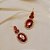 Brinco oval cristal pink ouro semijoia BA 5762 - Imagem 2