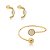 Conjunto brinco e bracelete olho de gato ouro semijoia 6862505 - Imagem 1