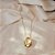 Colar pingente oval cristal ouro semijoia 6891605 - Imagem 5