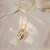 Colar pingente oval cristal ouro semijoia 6891605 - Imagem 2