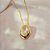 Colar pingente oval cristal ouro semijoia 6891605 - Imagem 3