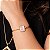 Pulseira pedra natural nautilus ouro semijoia - Imagem 5
