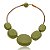 Colar e brinco Márcia Pouso resina verde oliva - Imagem 3