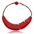 Colar e brinco Márcia Pouso resina vermelho - Imagem 3