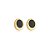 Brinco pressão redondo esmaltado preto ouro semijoia 6890705 - Imagem 4