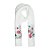 Lenço echarpe bordado floral off white - Imagem 1