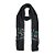 Lenço echarpe bordado floral preto - Imagem 1