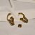Brinco ear jacket Claudia Arbex corrente cristais ouro vintage - Imagem 3
