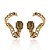 Brinco ear jacket Claudia Arbex corrente cristais ouro vintage - Imagem 1