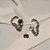 Brinco ear jacket Claudia Arbex corrente cristais prata vintage - Imagem 5