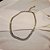 Colar choker Claudia Arbex corrente cristais prata vintage - Imagem 3