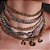 Colar choker Claudia Arbex corrente cristais prata vintage - Imagem 2