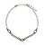 Colar choker Claudia Arbex corrente cristais prata vintage - Imagem 1