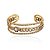 Bracelete Claudia Arbex corrente cristais ouro vintage - Imagem 1