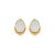 Brinco oval cristal ouro semijoia - Imagem 1