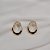 Brinco oval cristal ouro semijoia - Imagem 4