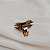 Anel ajustável Nino Bran cristais swarovski ouro vintage semijoia - Imagem 3