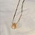Colar Palone Design resina cristal ouro vintage - Imagem 1
