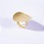 Anel ajustável Palone Design curvado ouro vintage - Imagem 3