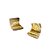 Maxi brinco Palone Design curvado ouro vintage - Imagem 1