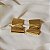 Maxi Brinco Palone Design Curvado Ouro Vintage - Imagem 3