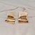 Maxi brinco Palone Design curvado ouro vintage - Imagem 4