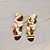 Brinco Palone Design placas curvadas ouro vintage - Imagem 1