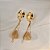 Brinco Palone Design gota resina ouro vintage - Imagem 2