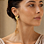 Brinco Palone Design gota resina ouro vintage - Imagem 2