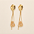 Brinco Palone Design gota resina ouro vintage - Imagem 1