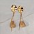 Brinco Palone Design gota resina ouro vintage - Imagem 3