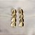 Brinco Palone Design escamas cristal ouro vintage - Imagem 2