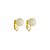 Brinco pressão pérola m ouro semijoia 6321305 - Imagem 1