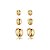 Kit 3 brincos argolinhas vazadas ouro semijoia 24a02058 - Imagem 1