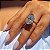 Anel Elaine Palma oval georgina moissanite prata 925 - Imagem 4