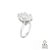 Anel Elaine Palma oval georgina moissanite prata 925 - Imagem 1