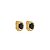 Brinco pressão redondo zircônia cristal preto ouro semijoia 7018605 - Imagem 1