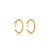 Brinco pressão argola lisa ouro semijoia 5493605 - Imagem 1